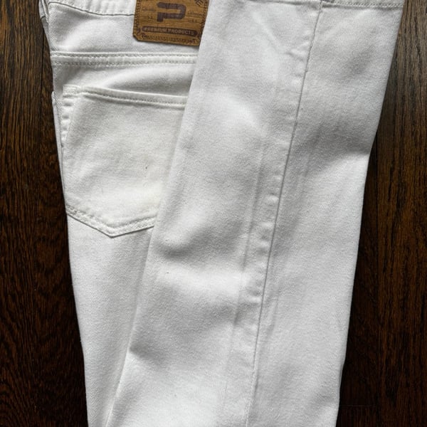 DENIM Prototype 34” x 28” White SKINNY JEANS COTTON BLEND PANTS