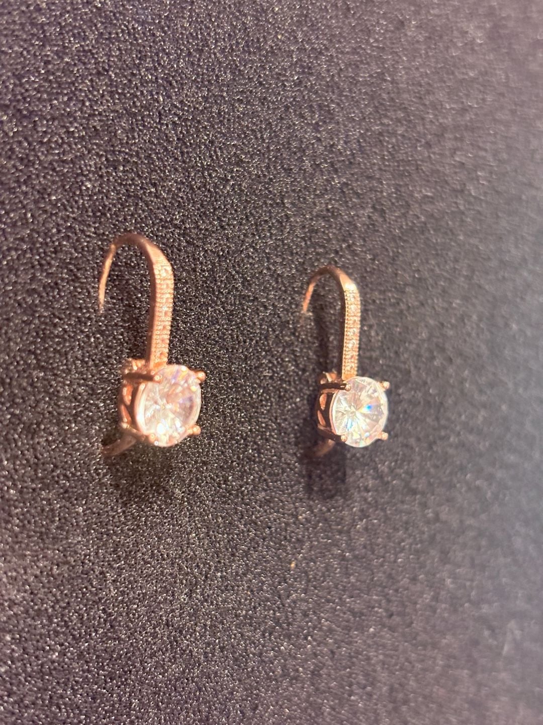 Rose Gold CZ Crystal Earrings 4
