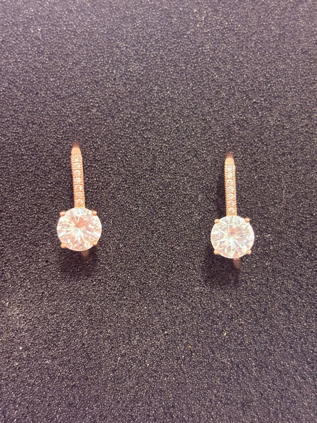 Rose Gold CZ Crystal Earrings 6