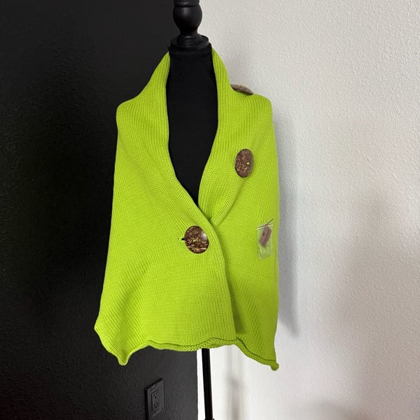 The Royal Standard Resort Wrap Lime Green Cotton