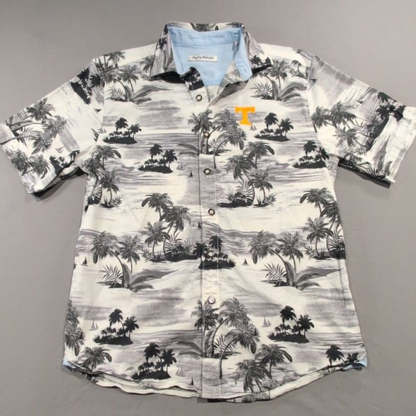 Tommy Bahama Tennessee Volunteers Tropical Horizons Shirt S Black White
