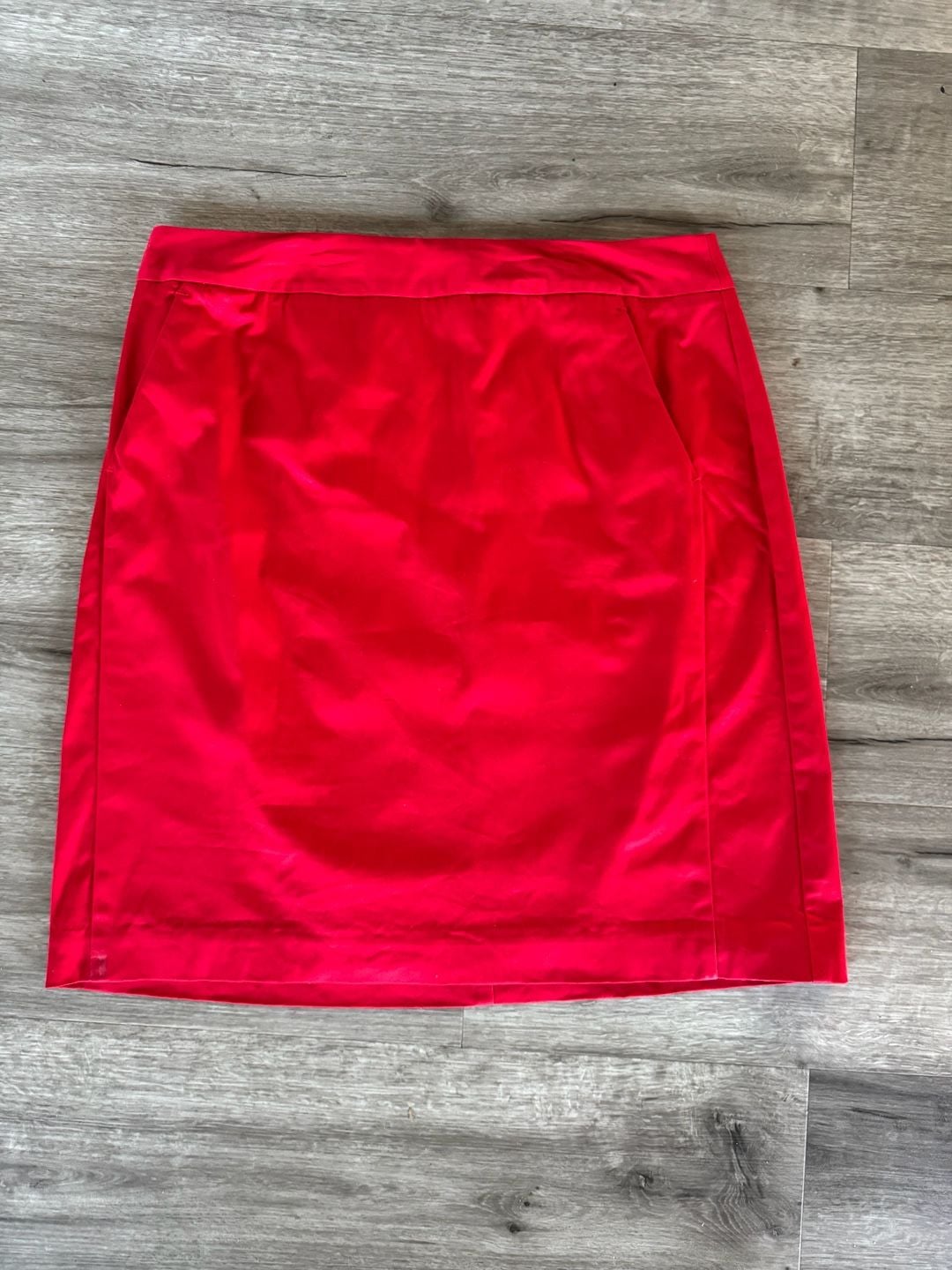 Gloria Vanderbilt Skirt Size 12 Red Cotton Spandex 2