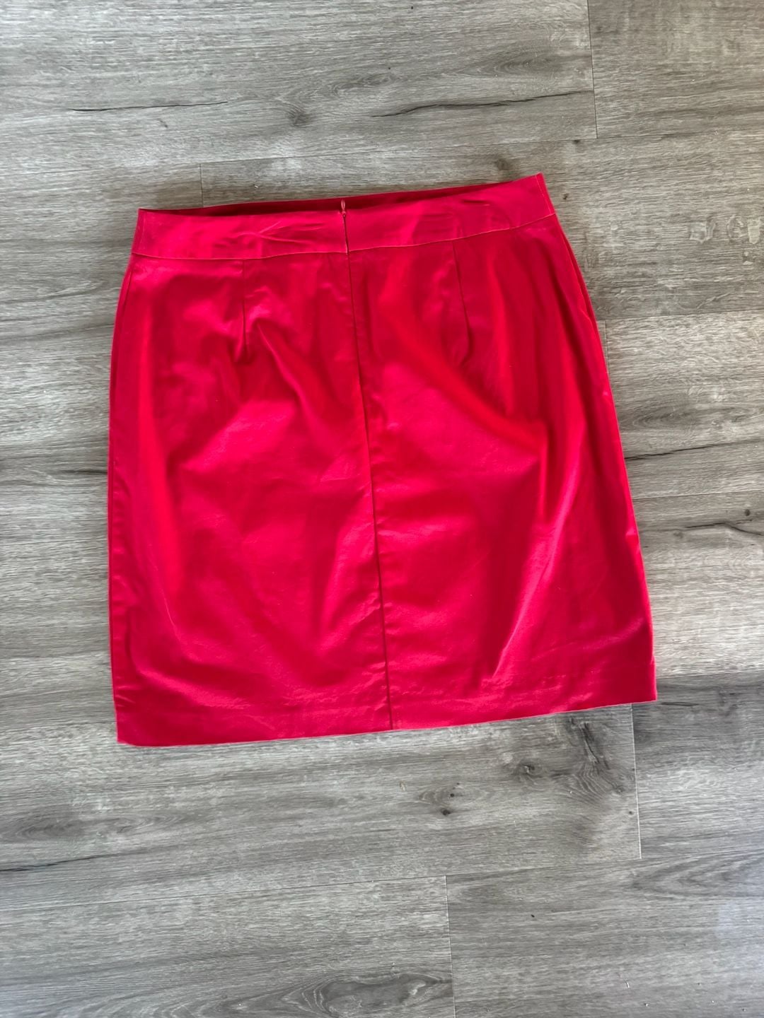 Gloria Vanderbilt Skirt Size 12 Red Cotton Spandex 5