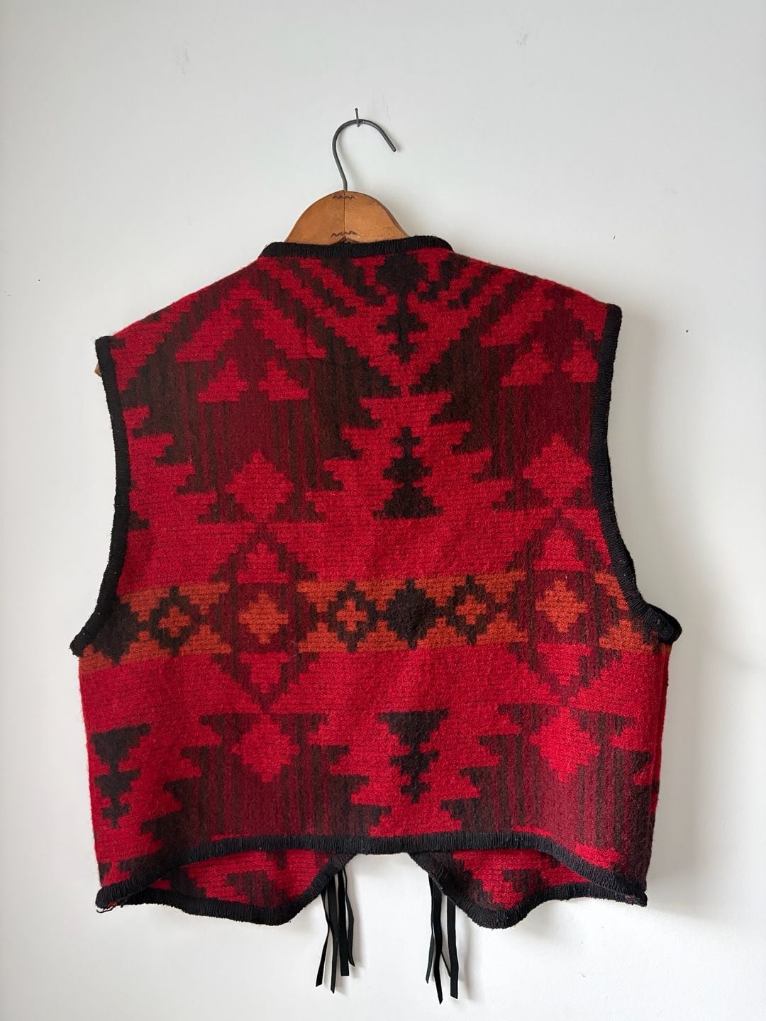1990's Made in USA Vintage Woolrich Southwestern Wool Concha Vest Ladies Size L - 5