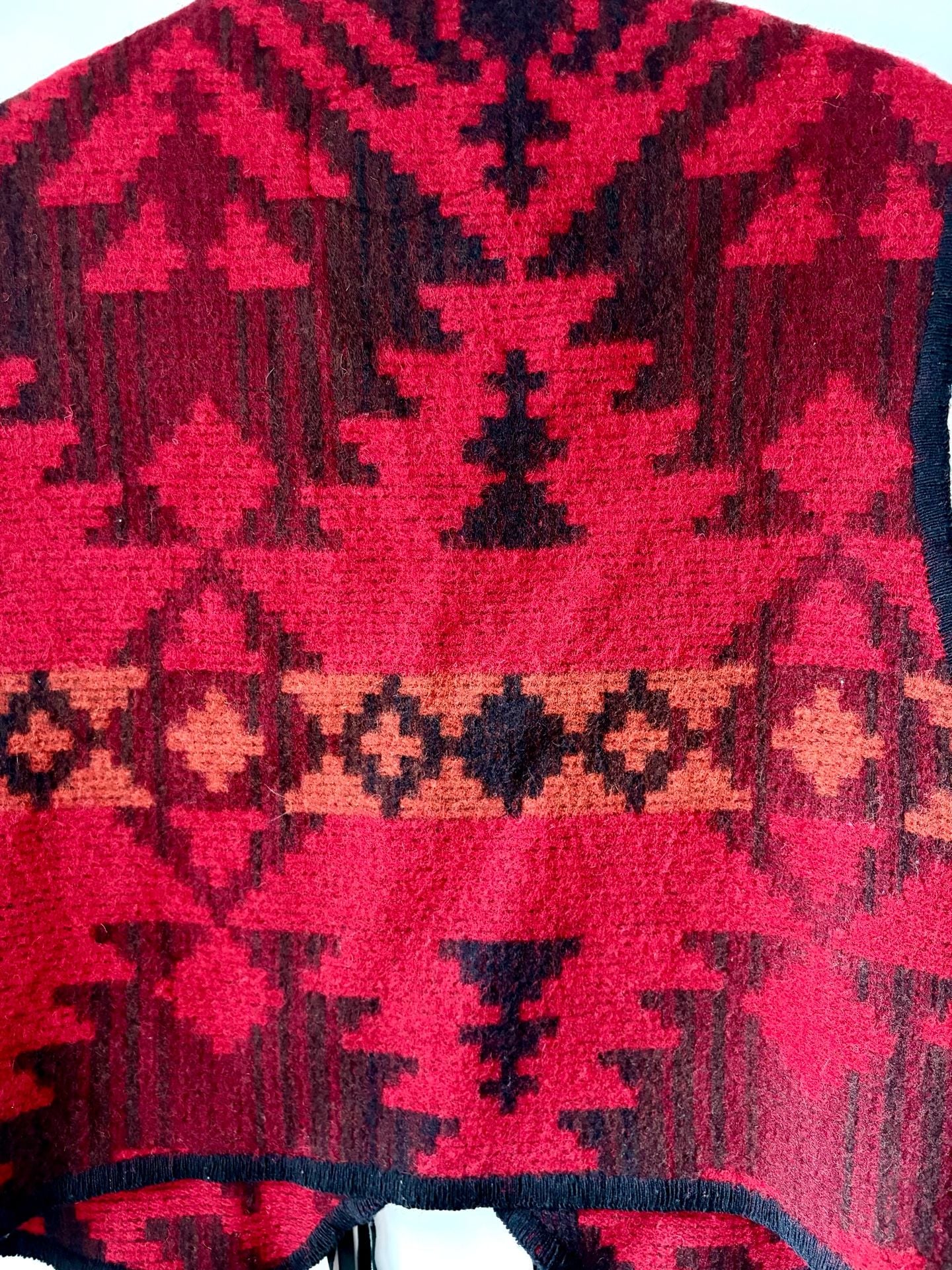 1990's Made in USA Vintage Woolrich Southwestern Wool Concha Vest Ladies Size L - 8