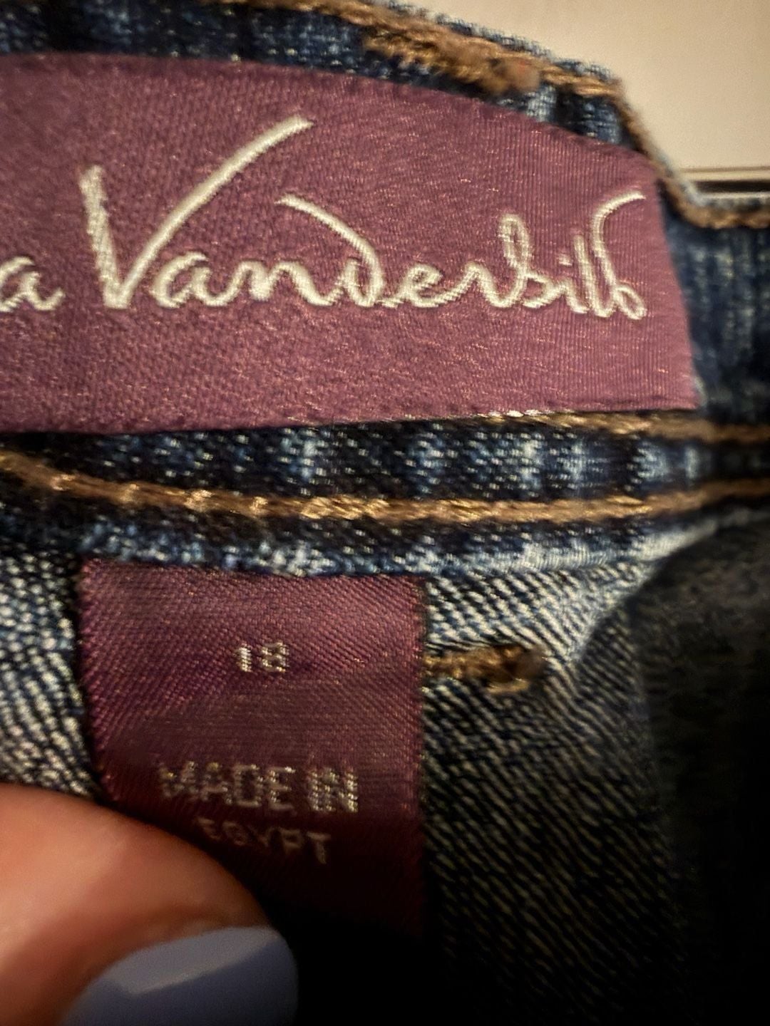 Gloria Vanderbilt women's jeans size 18 Straight Leg Med Wash Blue 5