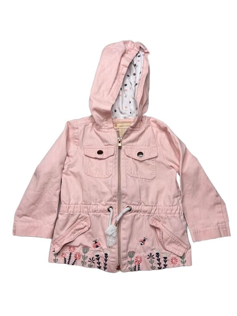 Gillian's Closet Pink Floral Hooded Jacket Size 18M 2