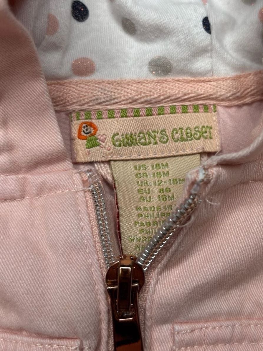 Gillian's Closet Pink Floral Hooded Jacket Size 18M 3