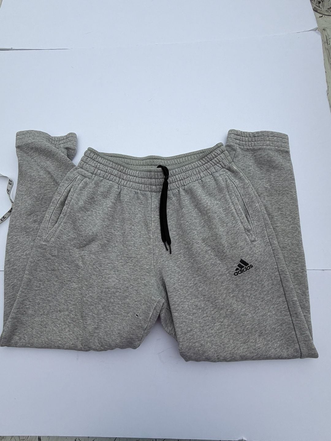 Adidas Sweatpants Size M Gray Fleece Joggers 3