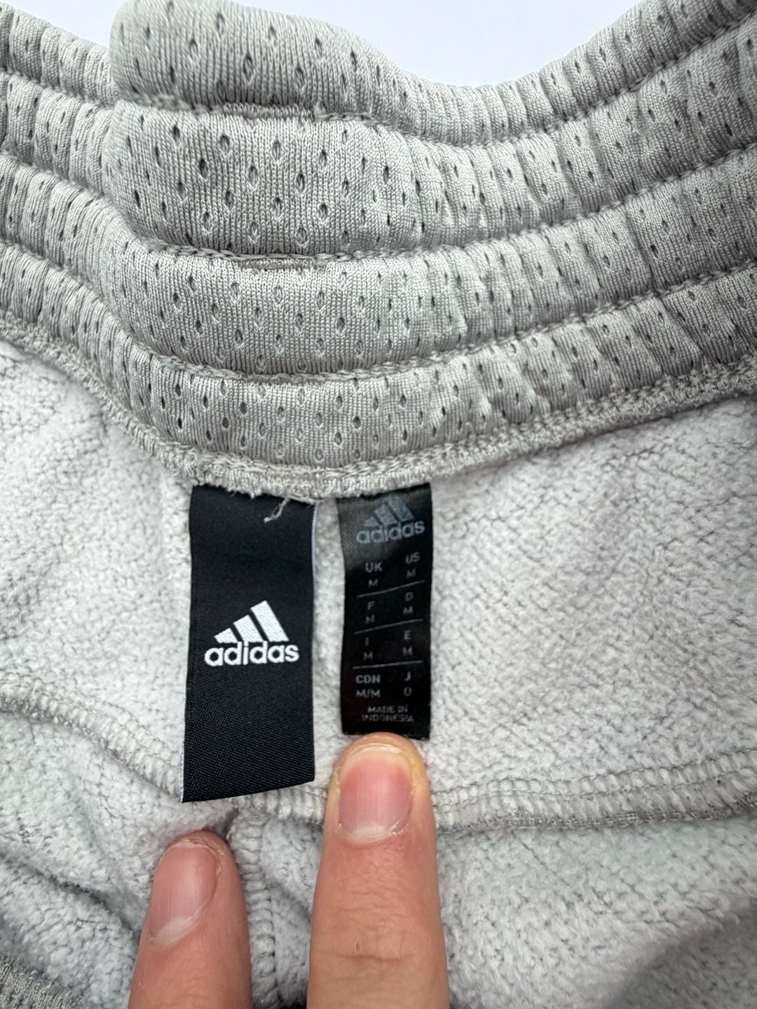 Adidas Sweatpants Size M Gray Fleece Joggers 4