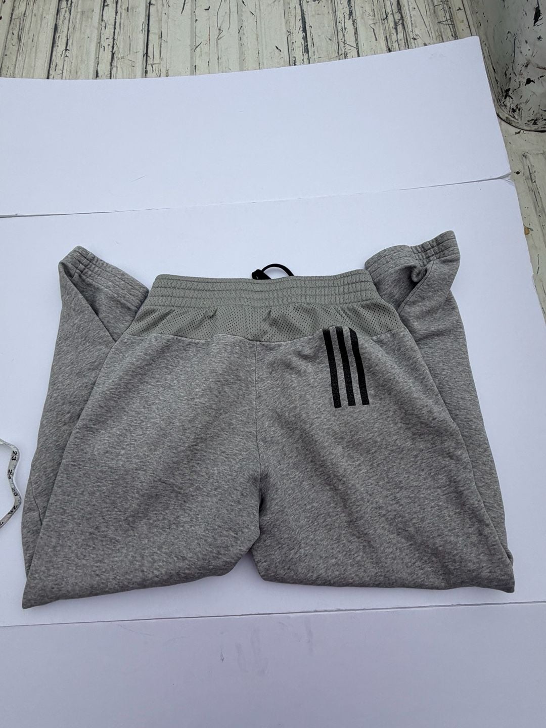 Adidas Sweatpants Size M Gray Fleece Joggers 5