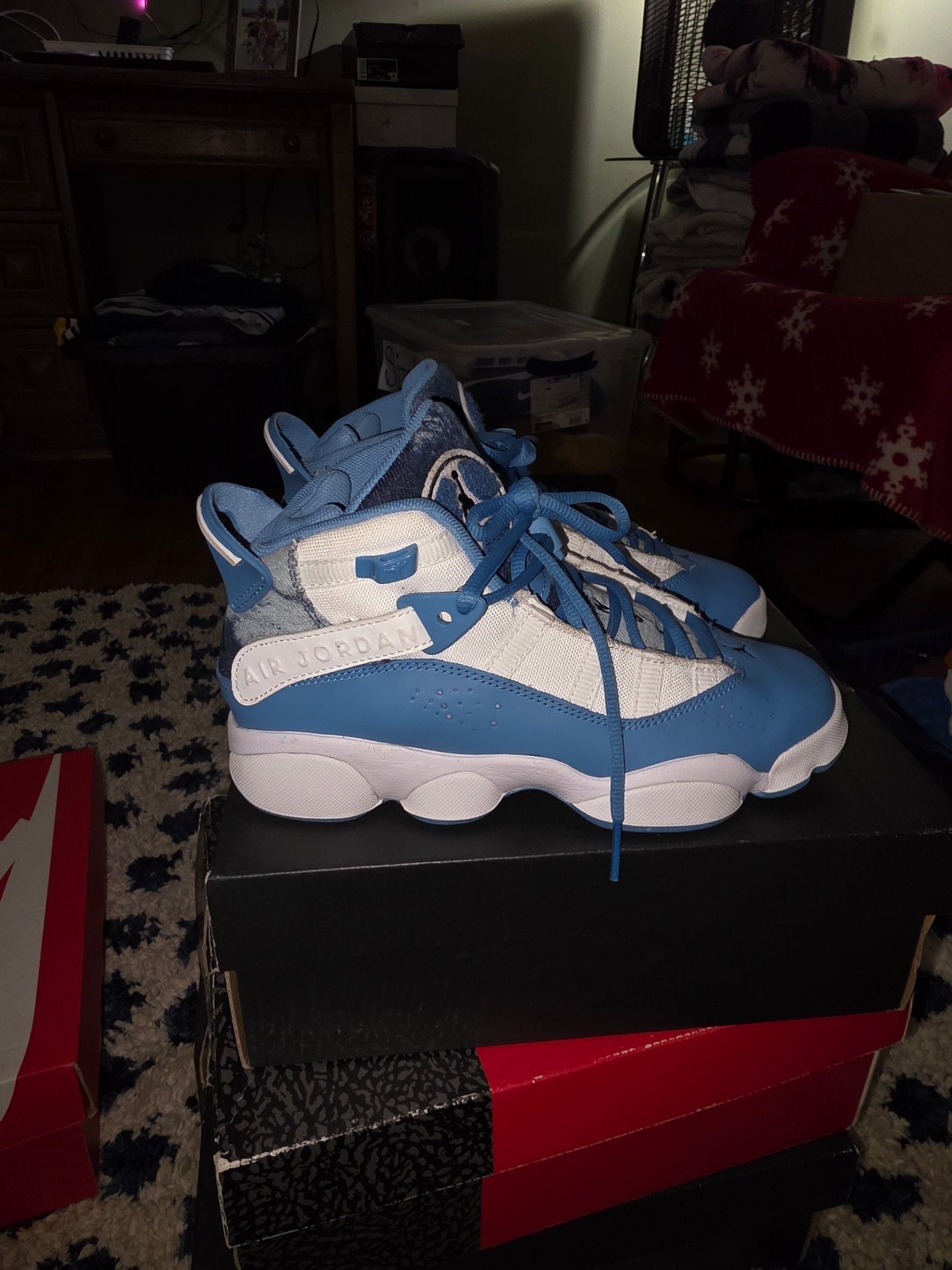 Jordan 6 Rings Denim White Dutch Blue Sneakers Shoes 4