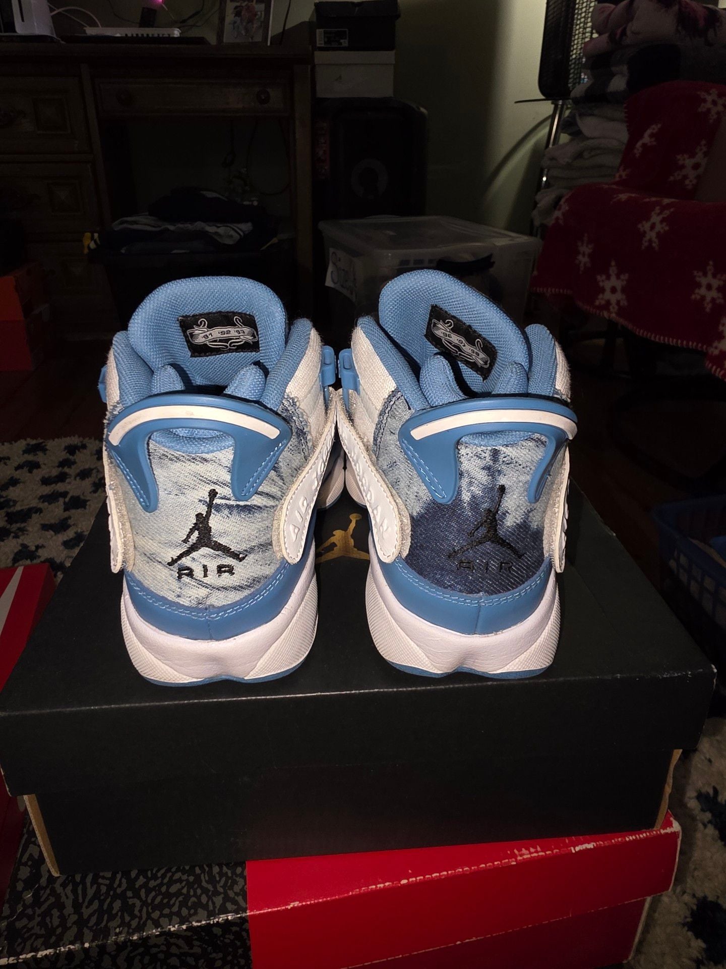 Jordan 6 Rings Denim White Dutch Blue Sneakers Shoes 5