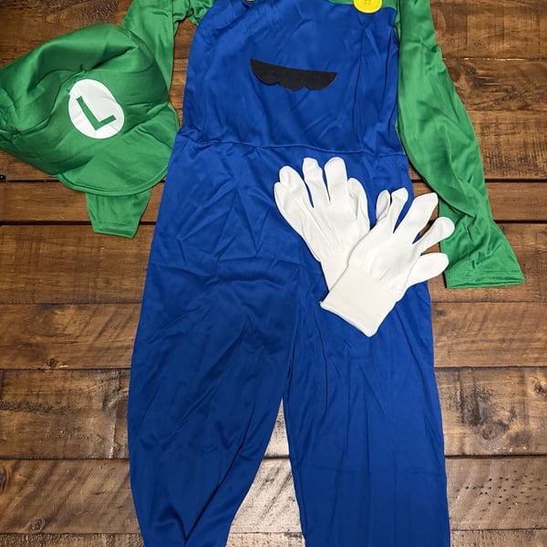 Kids Costume Size XL (9-10) Green Blue