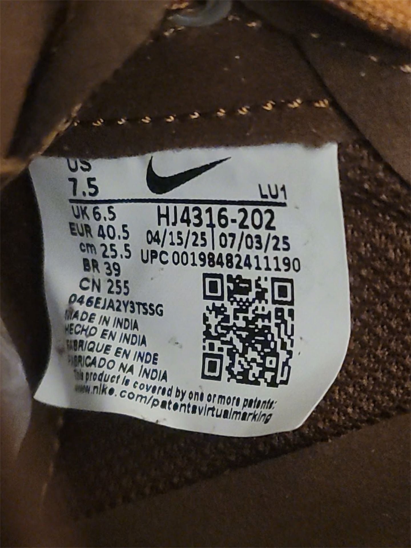 New Nike C1TY Premium Cordura Size 7.5 Mens 9 Women Cacao Wow Retail: $115 4