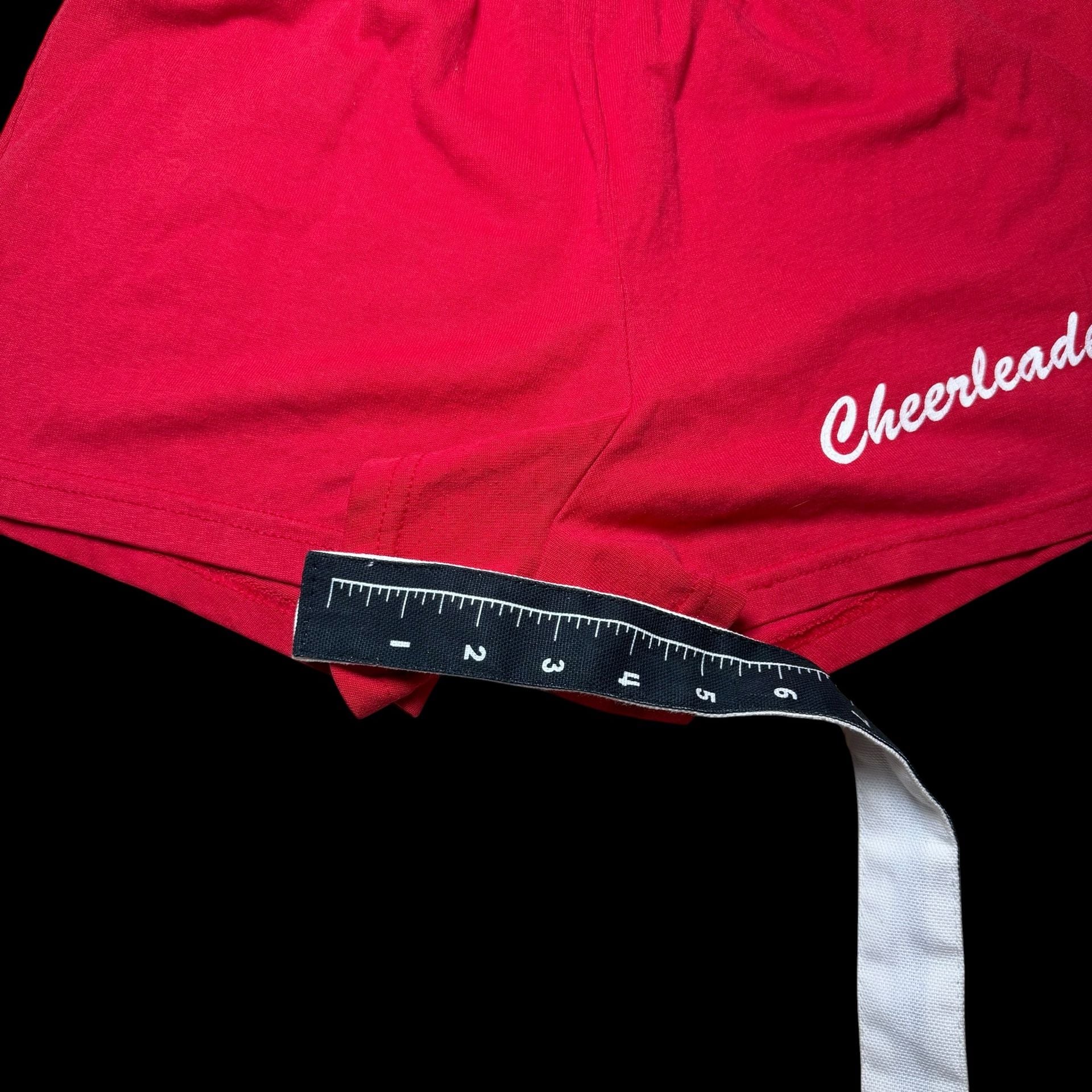 Soffe Cheerleader Shorts Size Small Red Cotton Blend 7