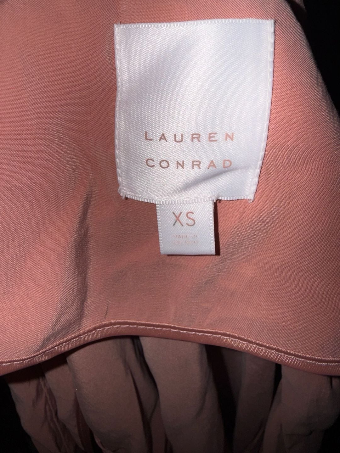 Lauren Conrad Blazer Size XS Pink Open Front Rayon 3/4 Sleeve 4