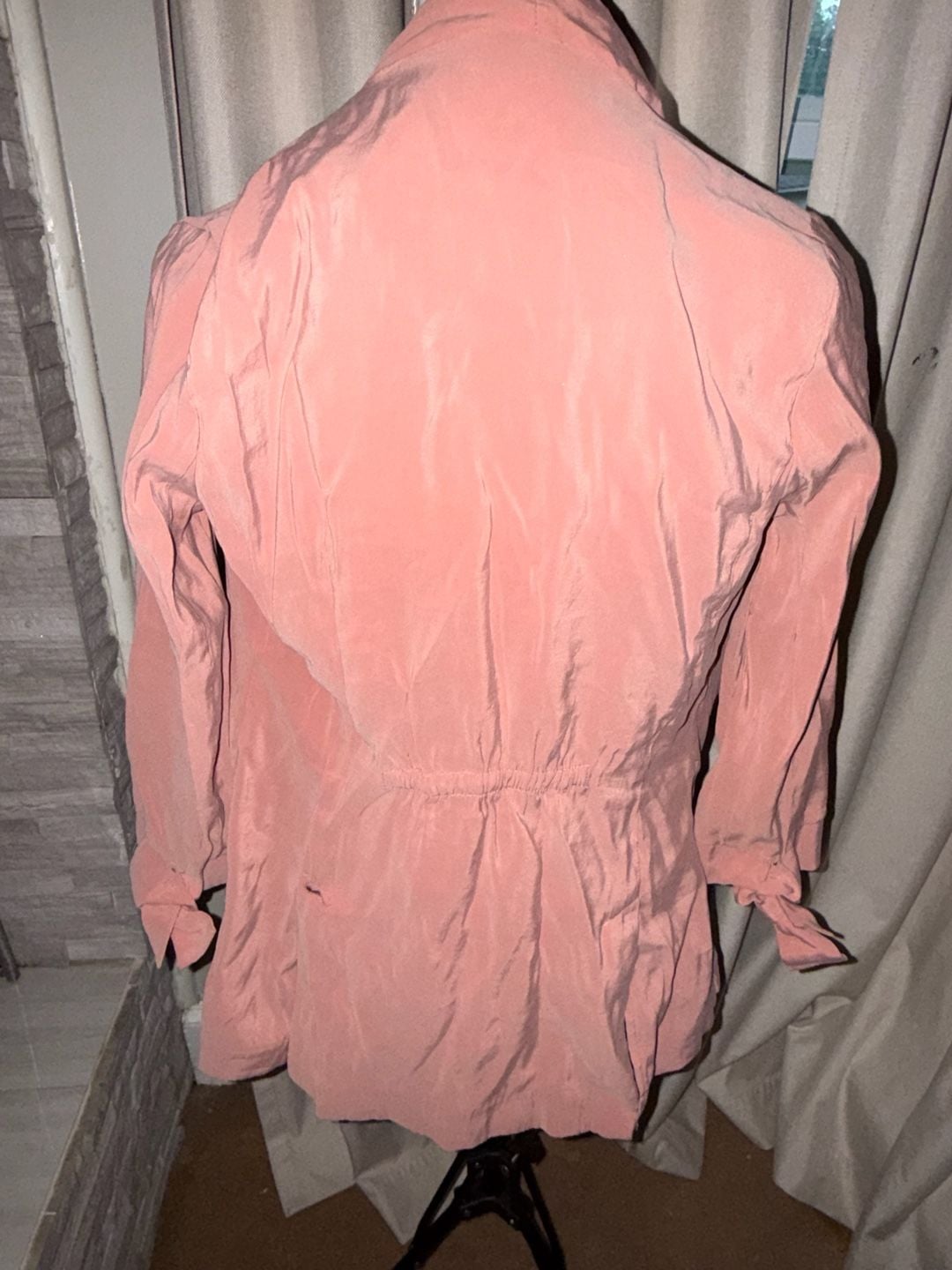 Lauren Conrad Blazer Size XS Pink Open Front Rayon 3/4 Sleeve 5