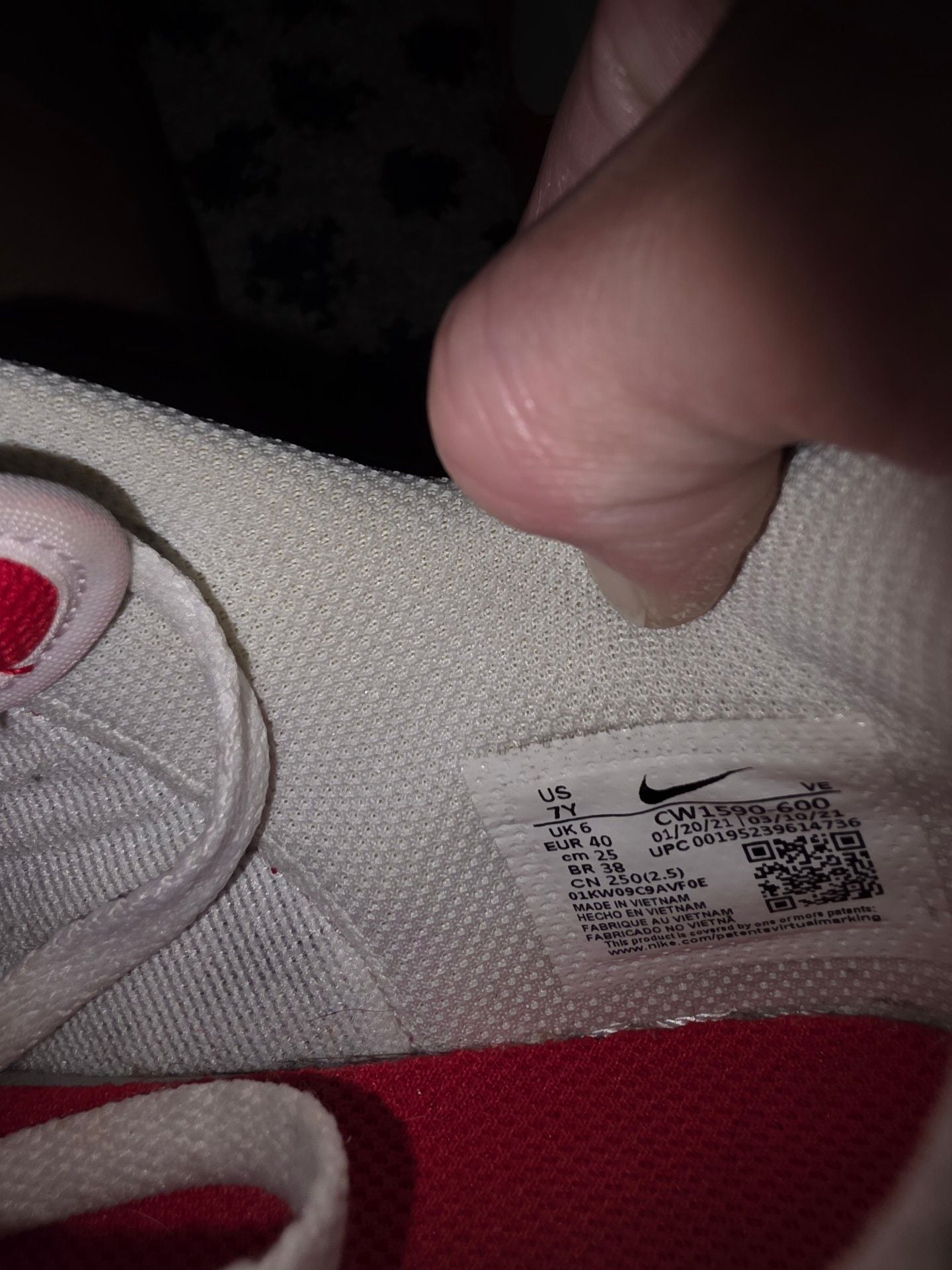 Nike Dunk Low Retro Championship Red University Red White Sneakers 8