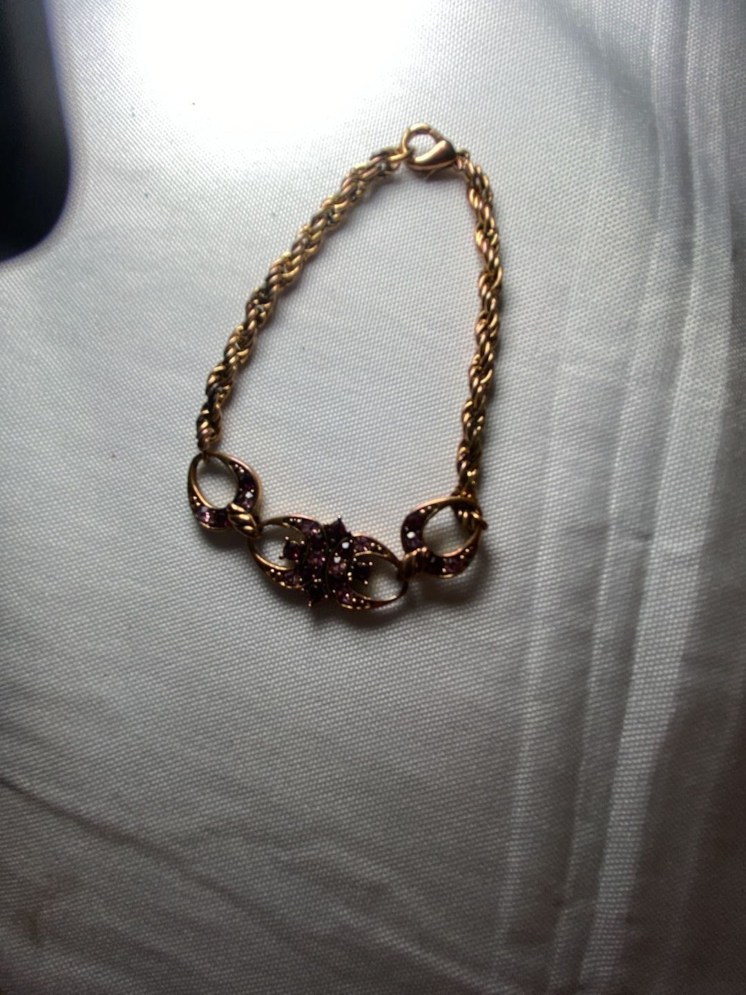 Vintage art Deco style bracelet gold-plated 3