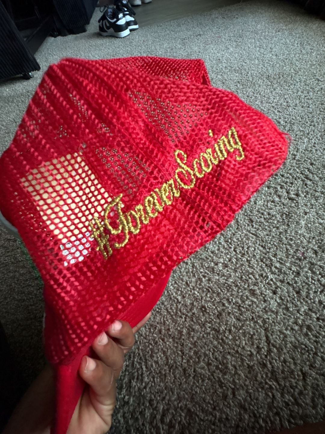 Score Gang Scoreboard Trucker Hat Red White 4