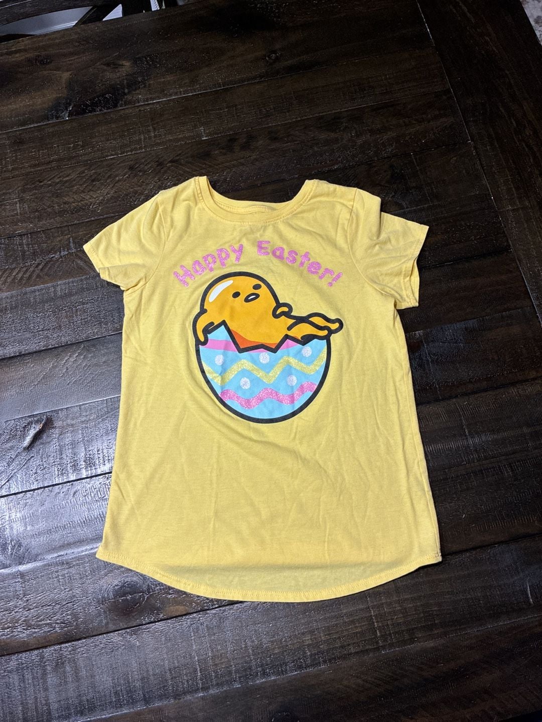 Jumping Beans Gudetama Happy Easter T-Shirt Size 10 Yellow 2