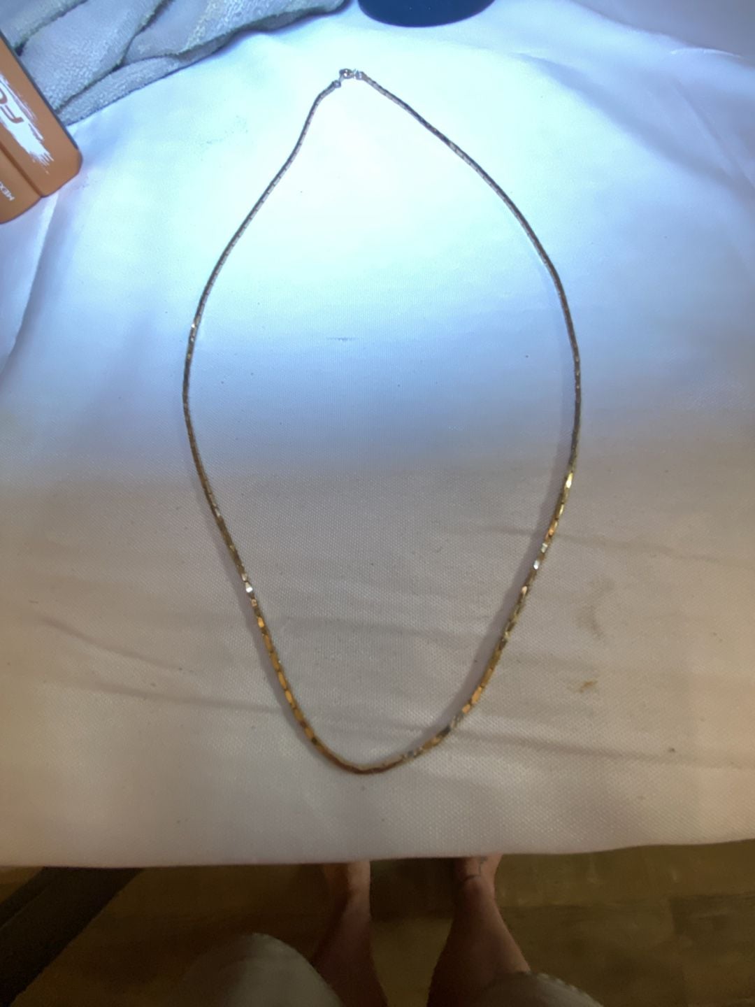 Unbranded Gold Chain Necklace Gold Tone Flat Link 2