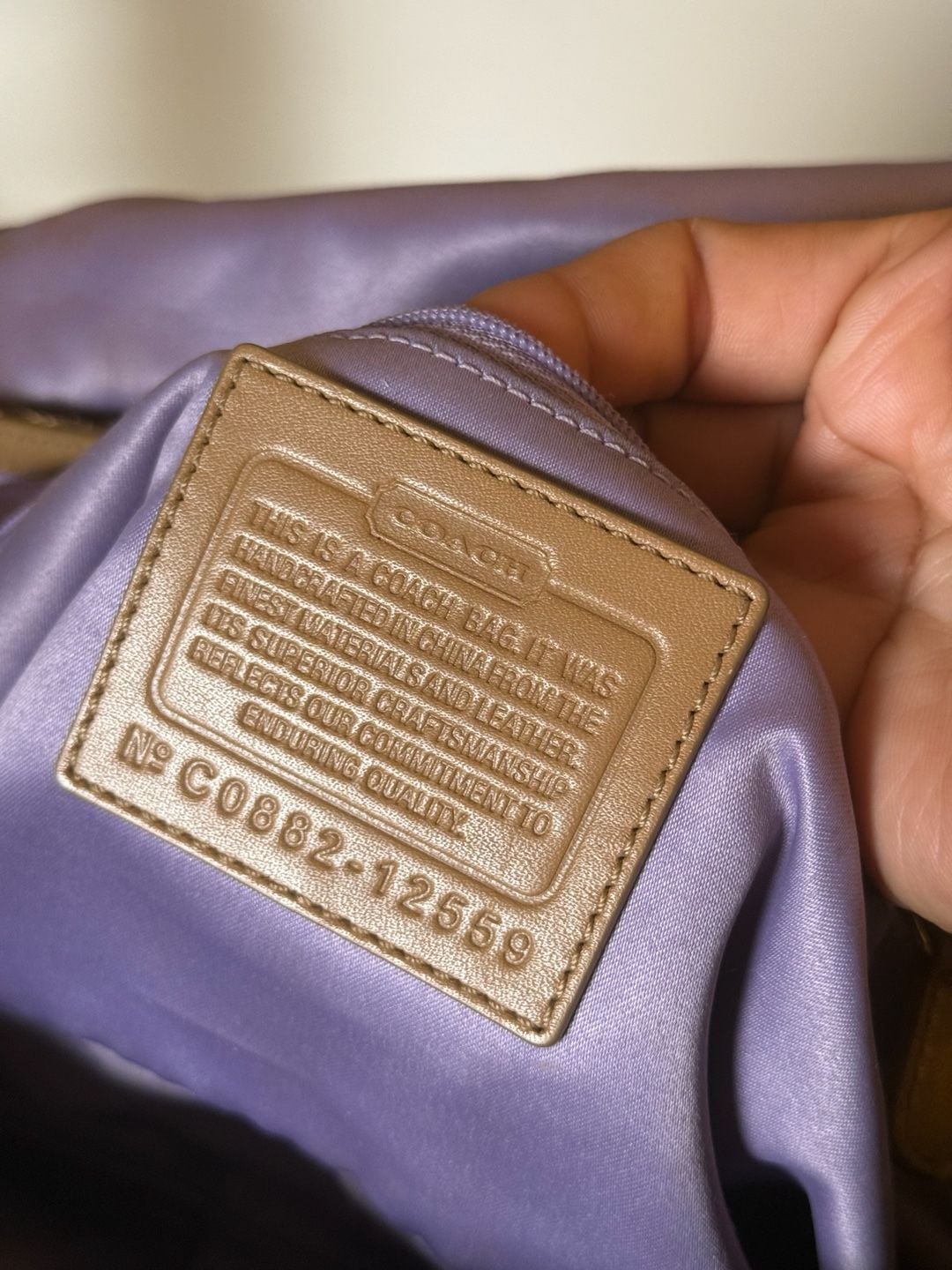 Coach Hamptons Signature Buckle Flap Shoulder Bag Brown Patent Leather 7