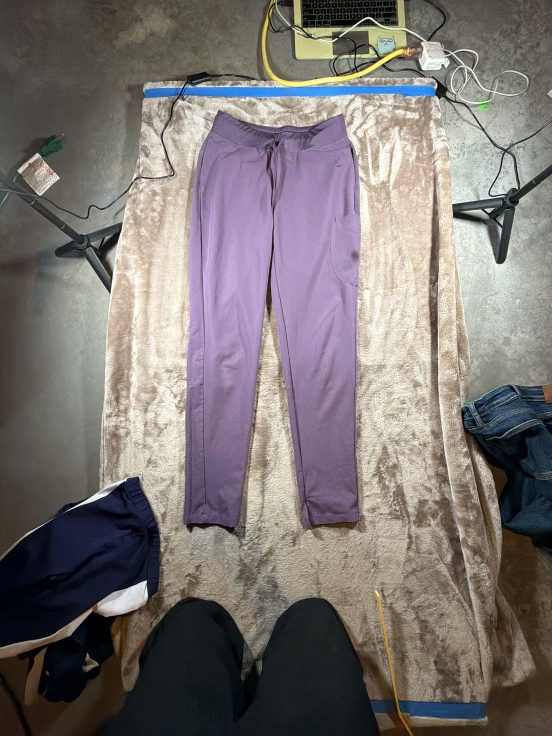 Mandala Scrub Small Pants Purple Stretch Pocket Jogger 2