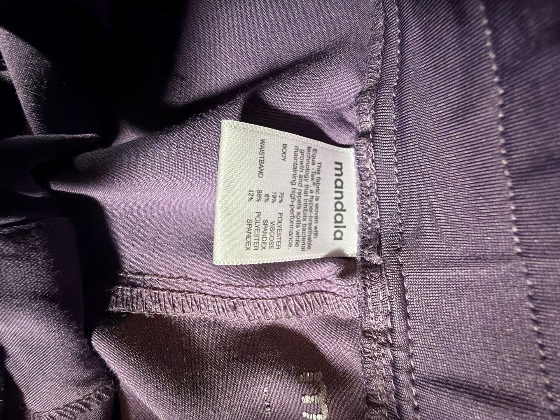 Mandala Scrub Small Pants Purple Stretch Pocket Jogger 7
