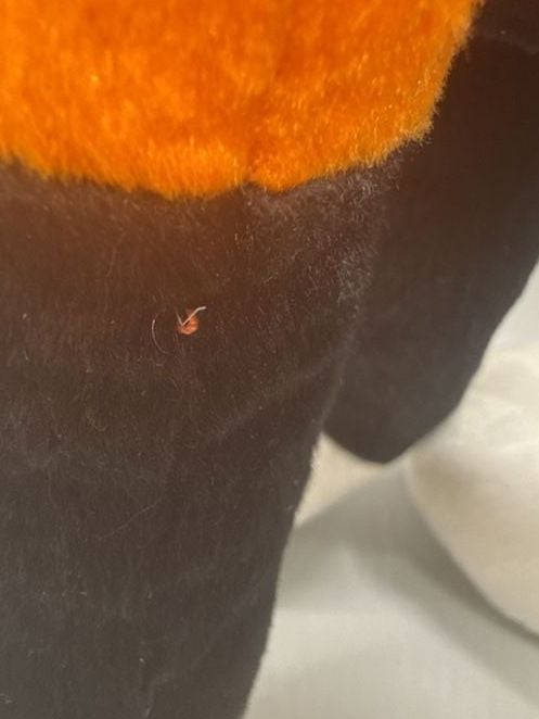 Atico Posable Halloween Cat Black Orange Stripe Plush Grinning Grunge Kitty Vtg  12