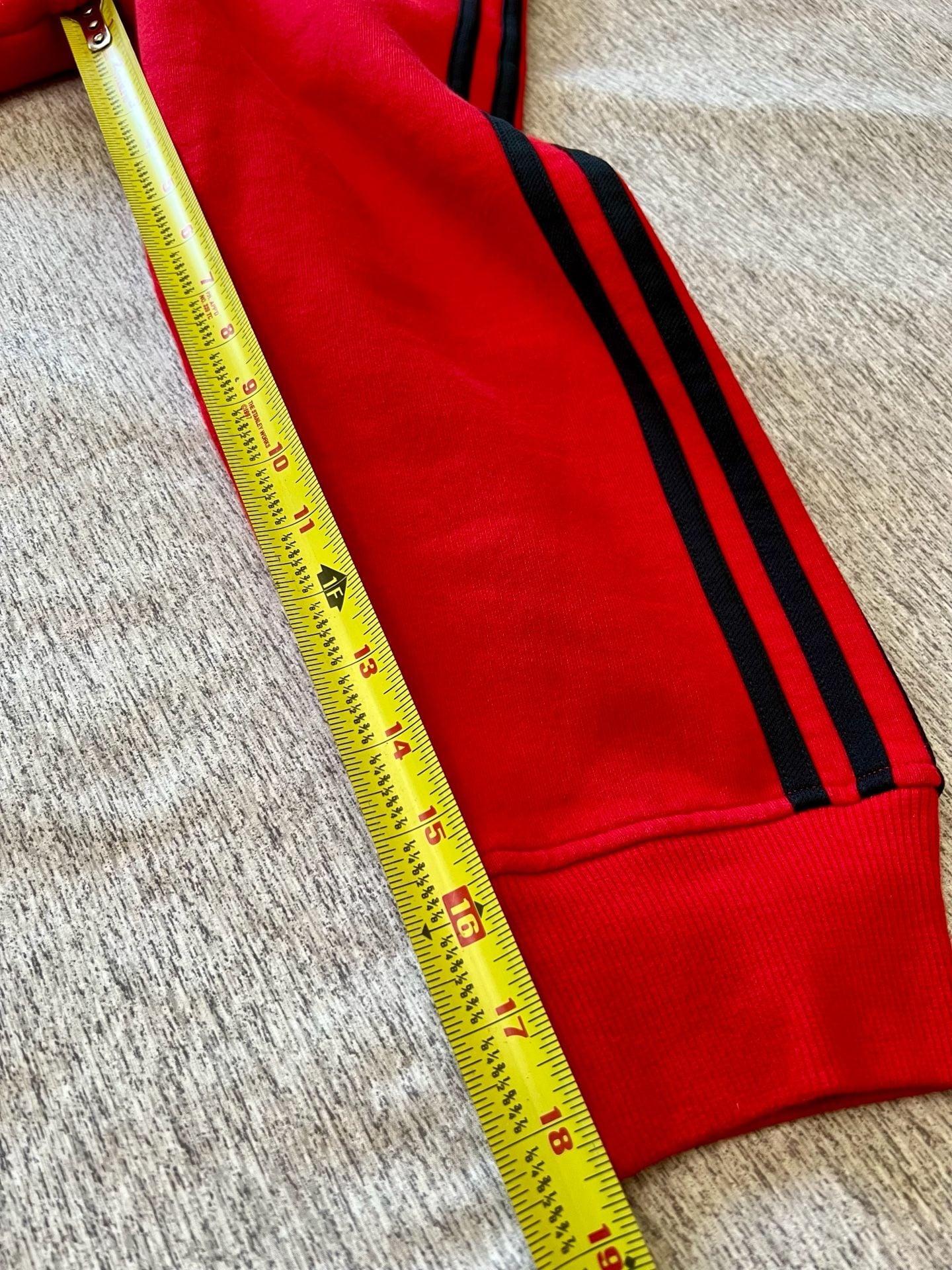 adidas Essentials 2- Stripes Fleece Hoodie - Red 5
