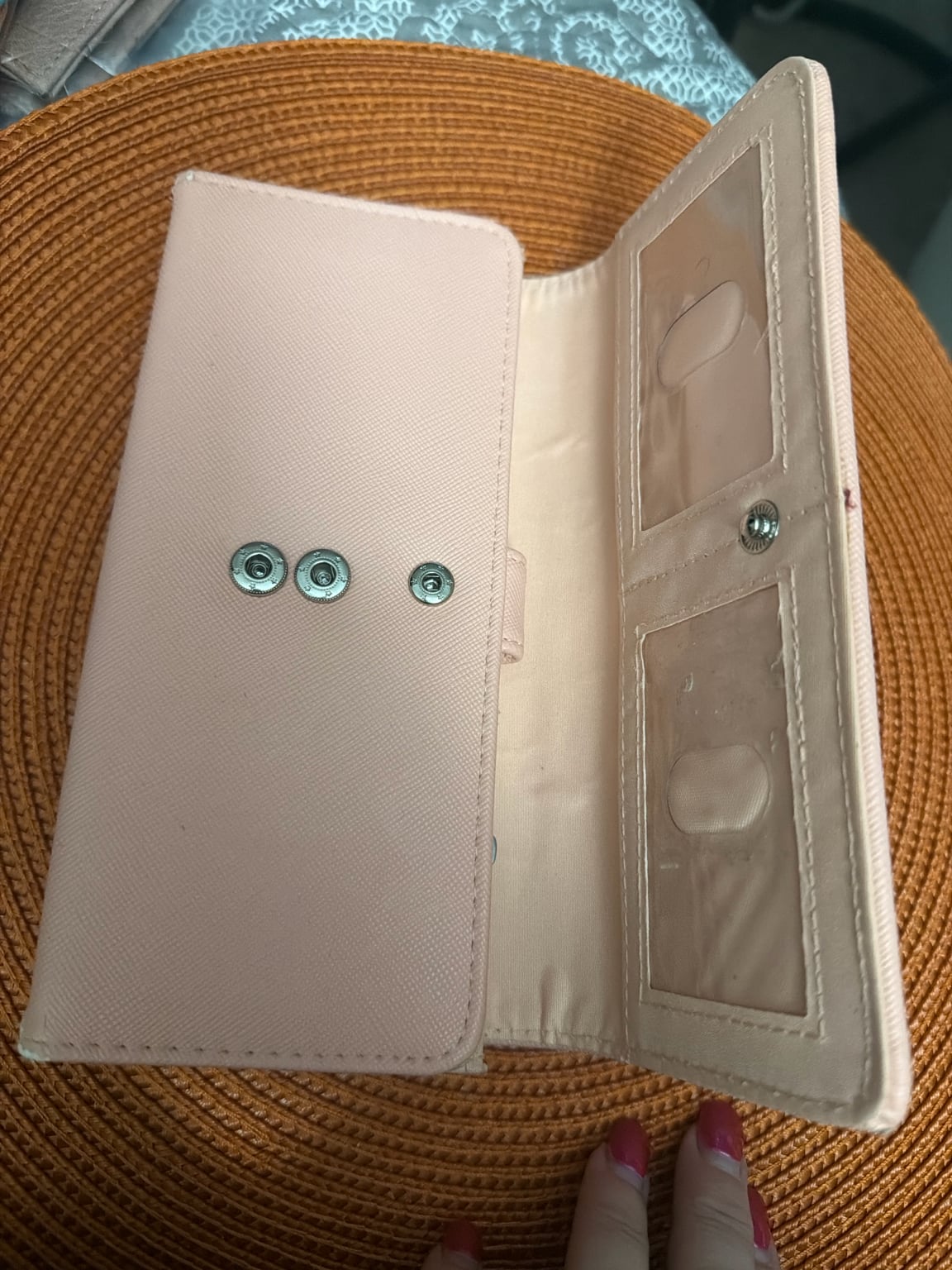 Safe Keeper Pink Laser Cut Organizer Wallet Clutch 8