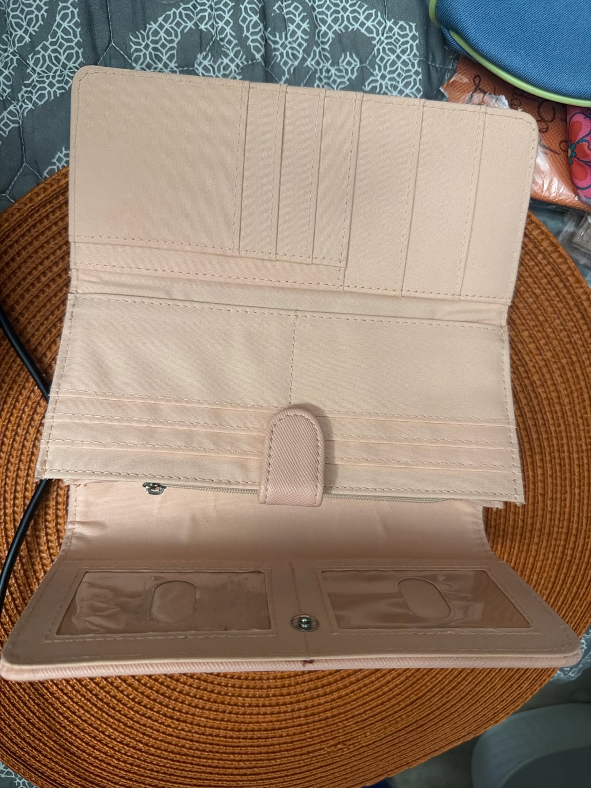 Safe Keeper Pink Laser Cut Organizer Wallet Clutch 13