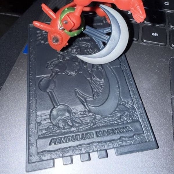 Yu-Gi-Oh Pendulum Machine figure and arena base card