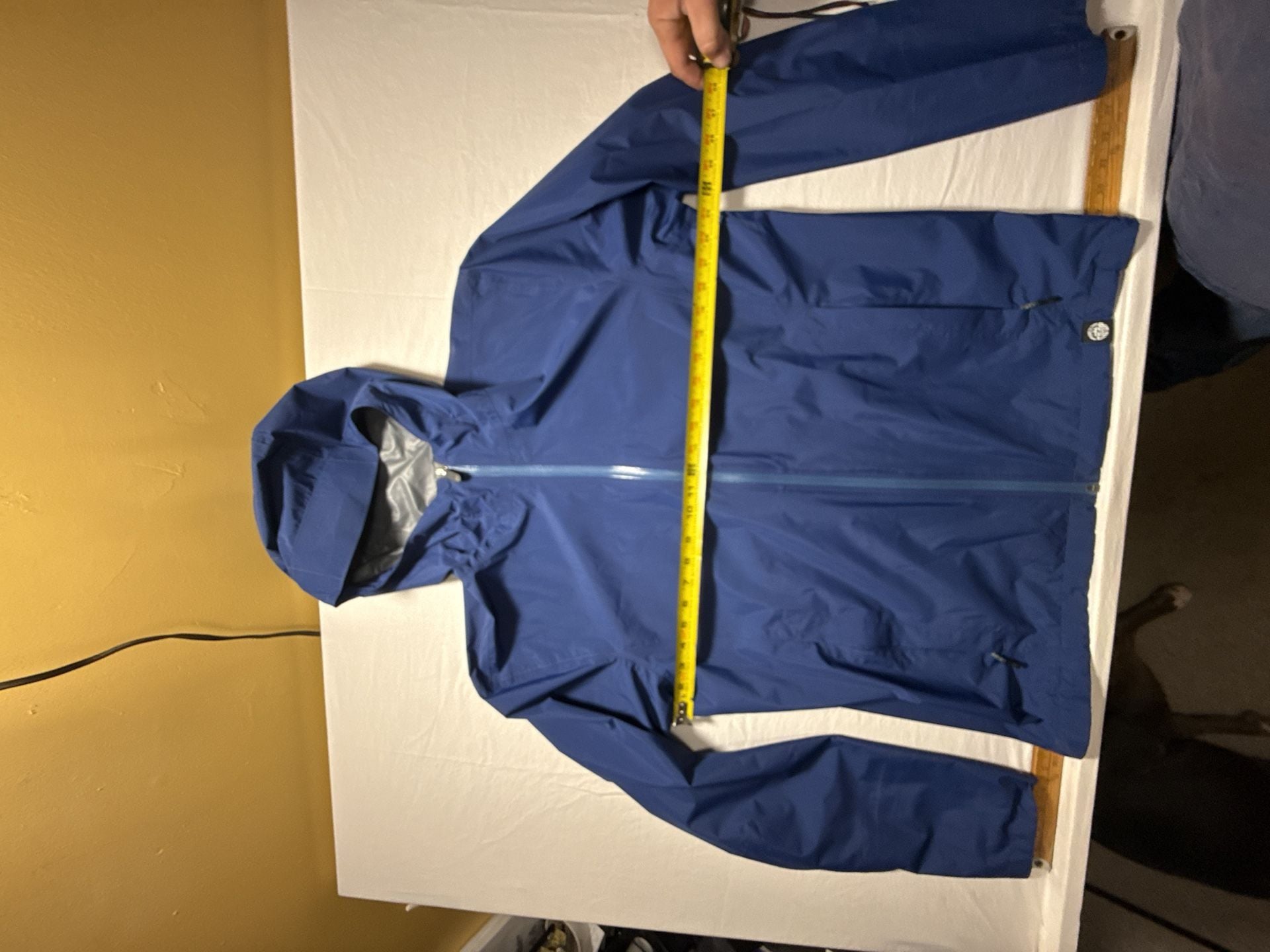 REI Co-op Rain Jacket Size L Blue Waterproof Hooded 7
