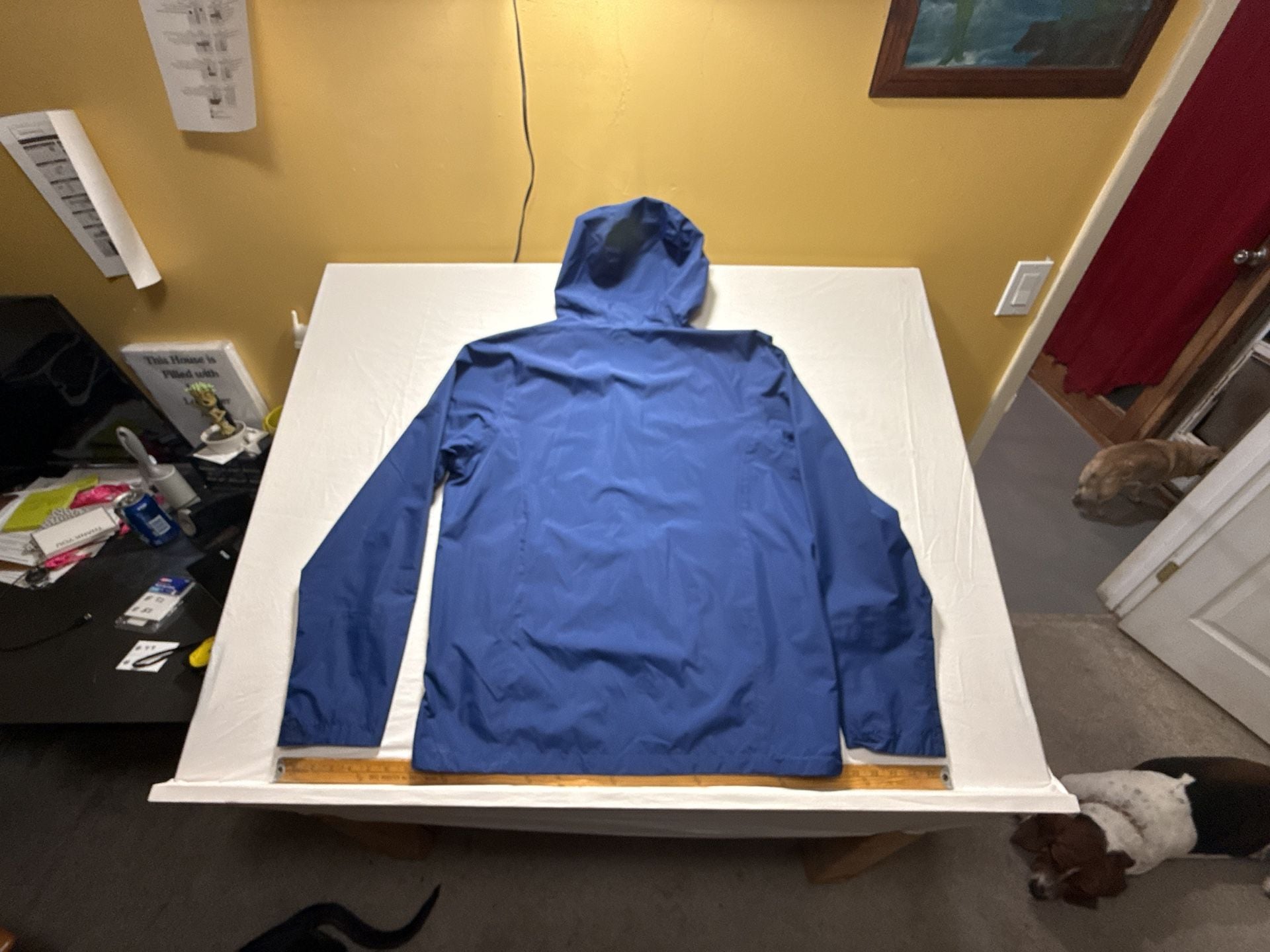 REI Co-op Rain Jacket Size L Blue Waterproof Hooded 11