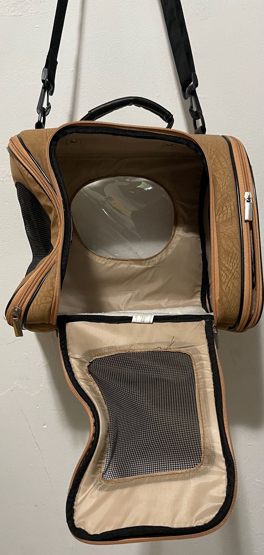 Pet Carrier Brown Soft Sided Dog Cat Travel Bag 7