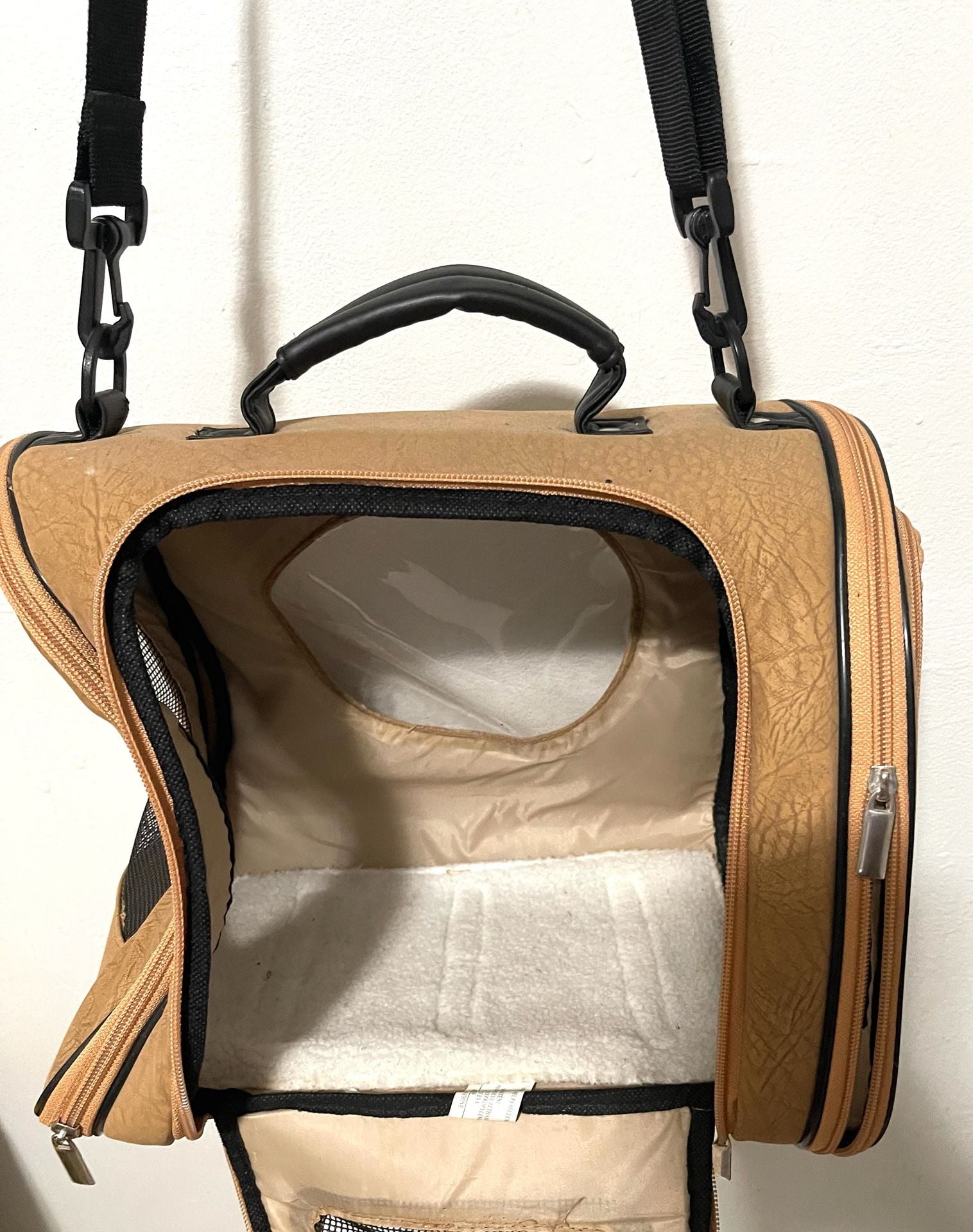 Pet Carrier Brown Soft Sided Dog Cat Travel Bag 8