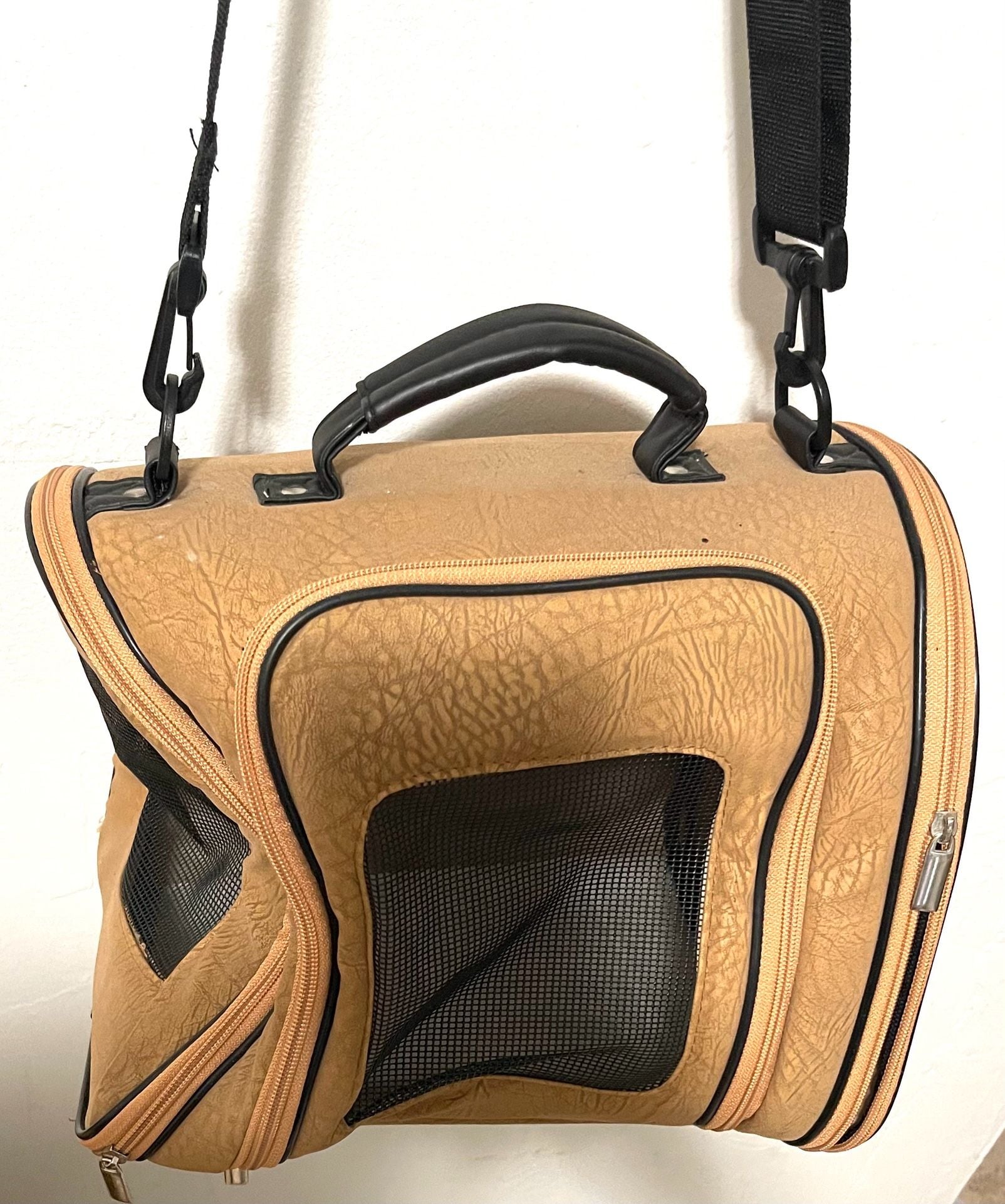 Pet Carrier Brown Soft Sided Dog Cat Travel Bag 9