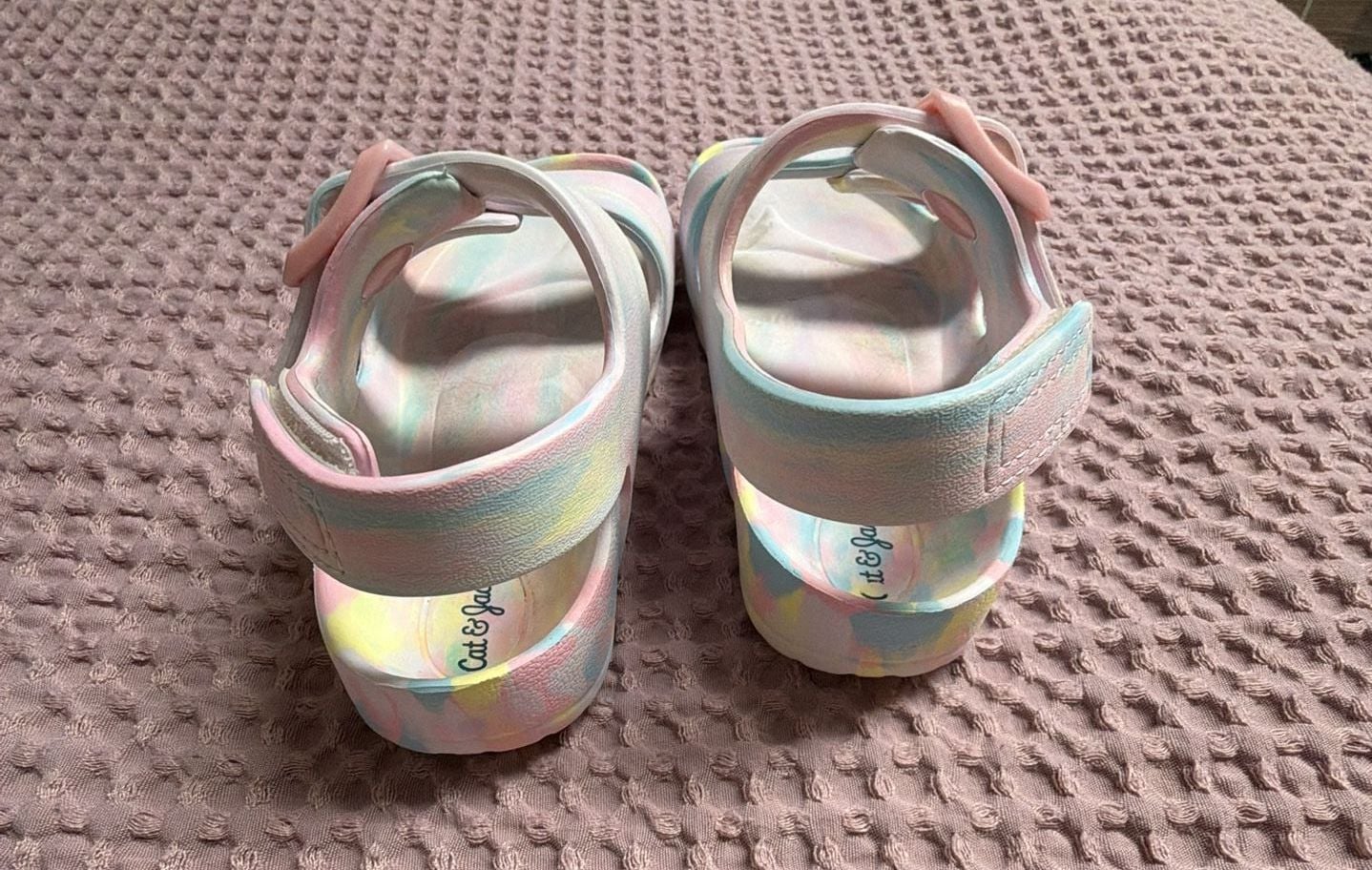 Cat & Jack Baylor Sandals Size 9 Pastel Multi Buckle 6