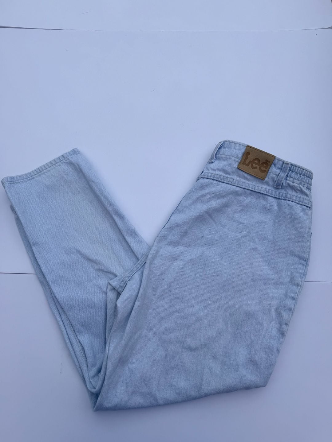 Lee Jeans Size 14P Light Wash High Rise Tapered Vintage 1