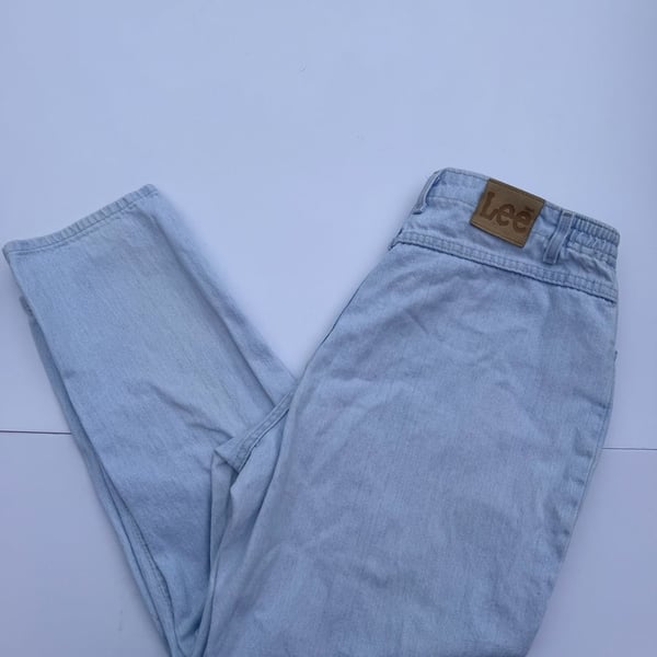 Lee Jeans Size 14P Light Wash High Rise Tapered Vintage