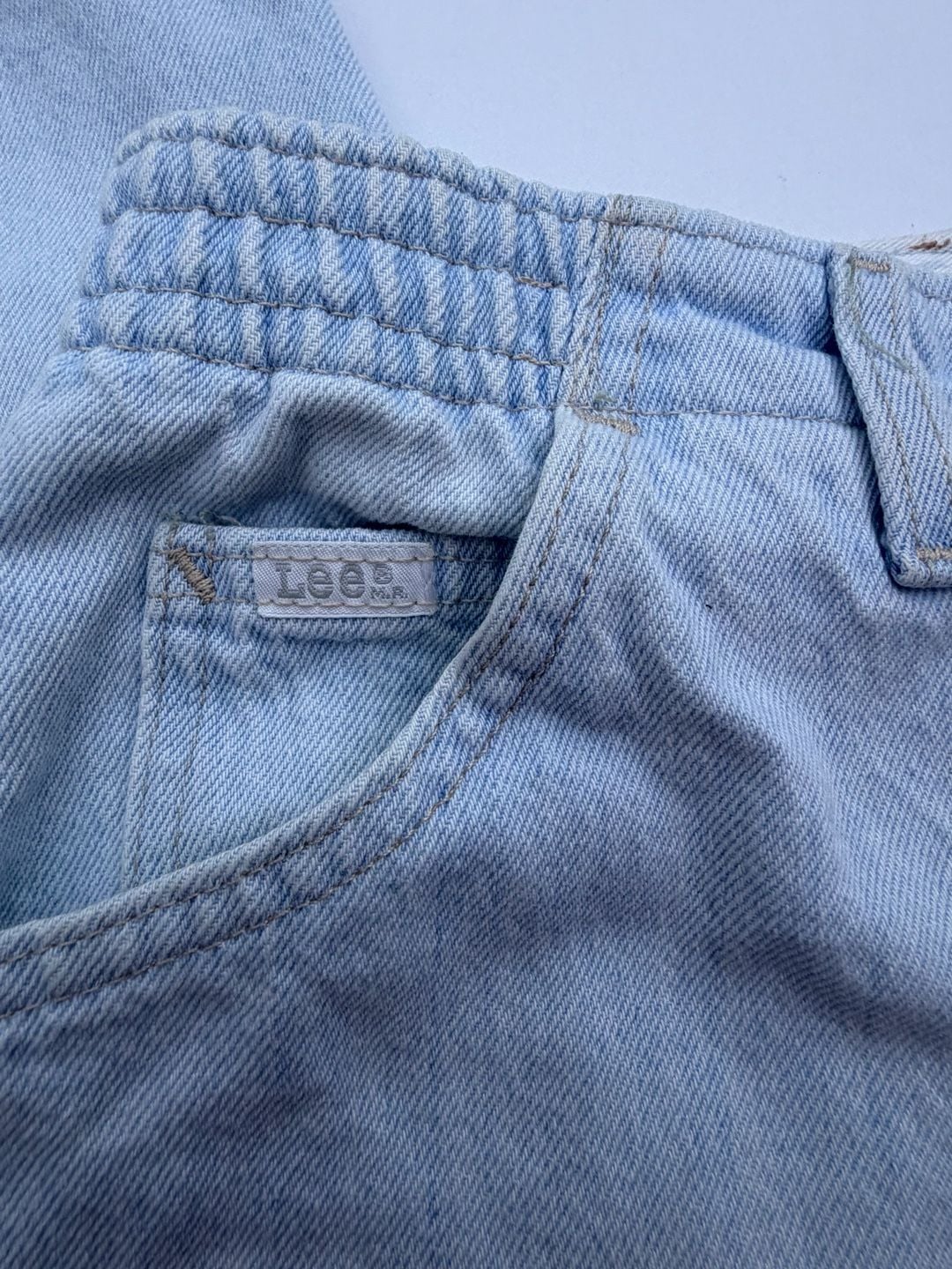 Lee Jeans Size 14P Light Wash High Rise Tapered Vintage 5
