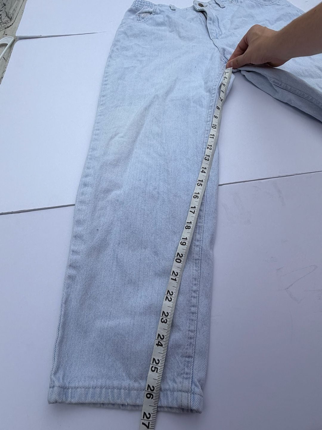 Lee Jeans Size 14P Light Wash High Rise Tapered Vintage 7