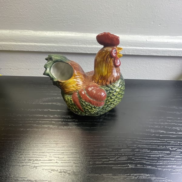 Sakura by Oneida Ceramic Rooster Creamer Pitcher On the Farm