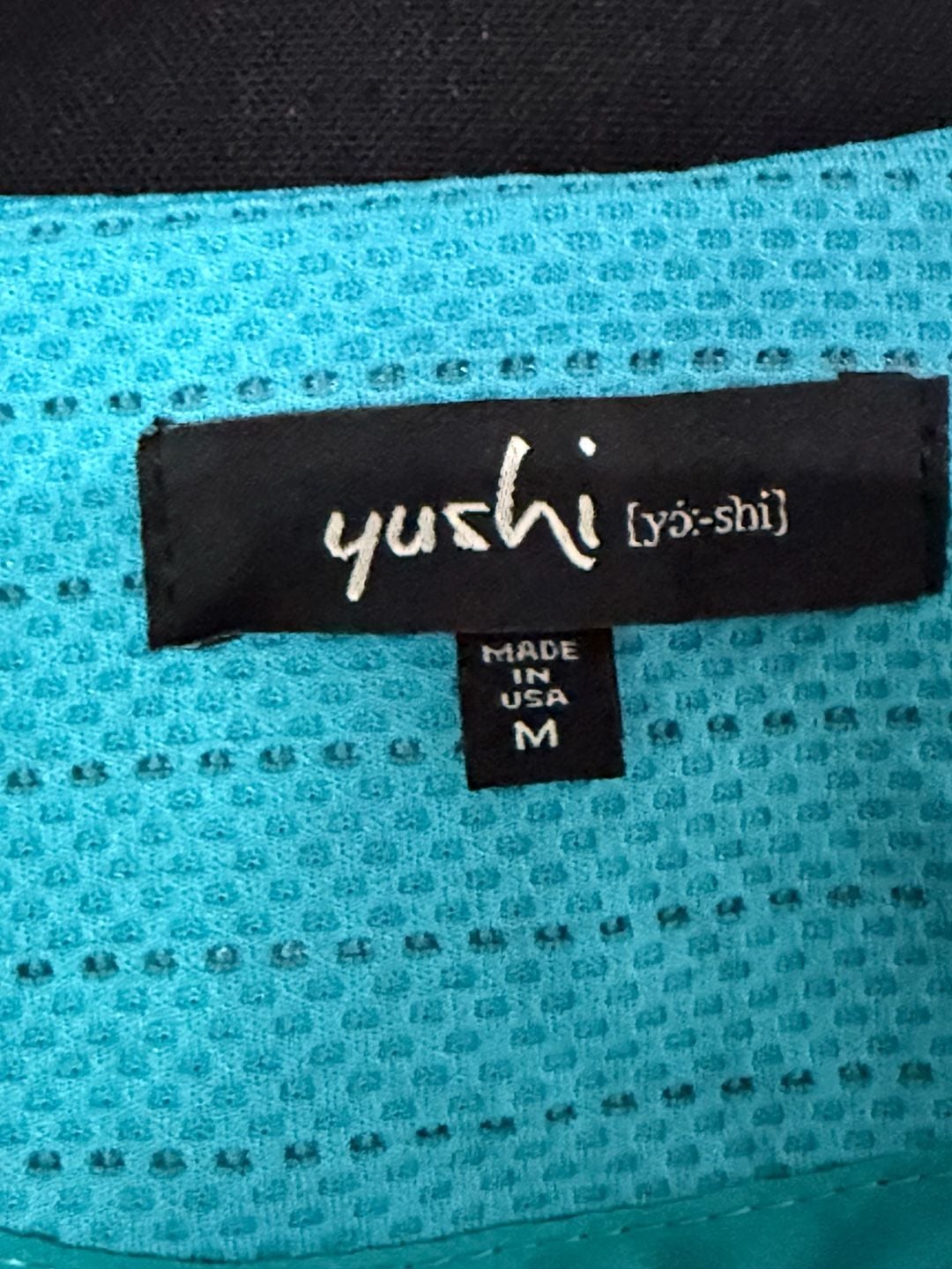 Yushi Jacket Size M Turquoise Textured Button Cape Poncho Topper 6