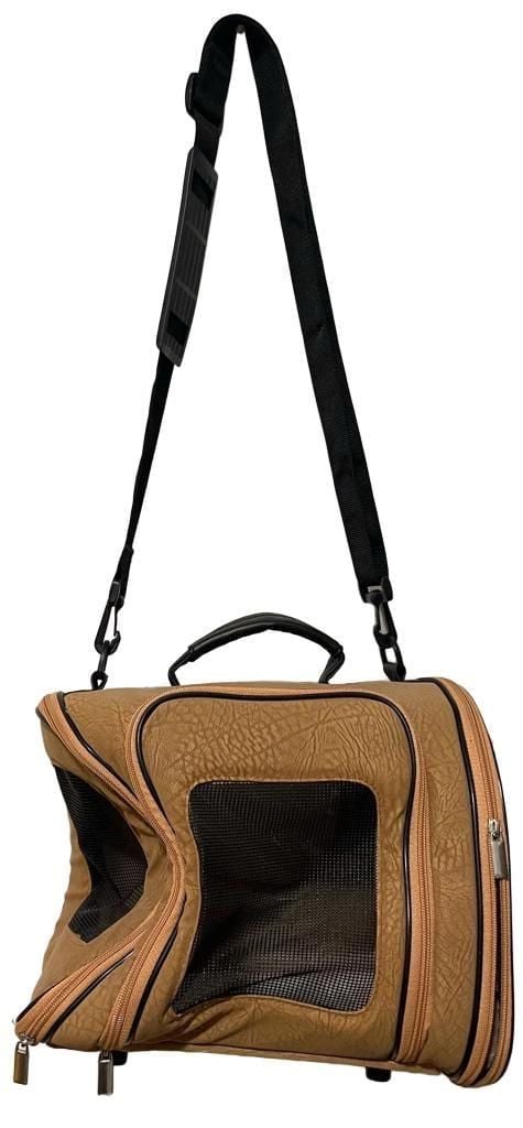 Pet Carrier Brown Soft Sided Dog Cat Travel Bag 2