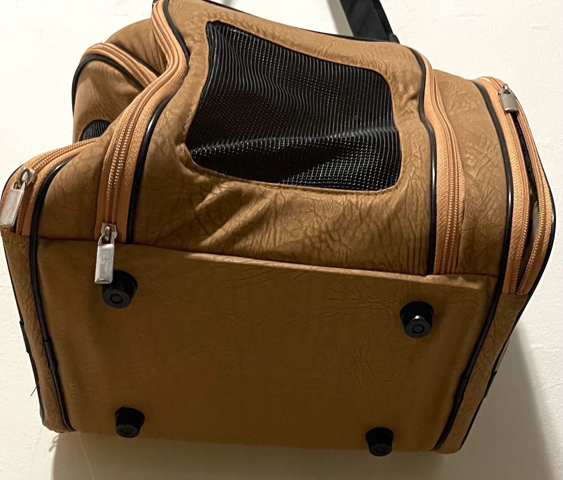 Pet Carrier Brown Soft Sided Dog Cat Travel Bag 10