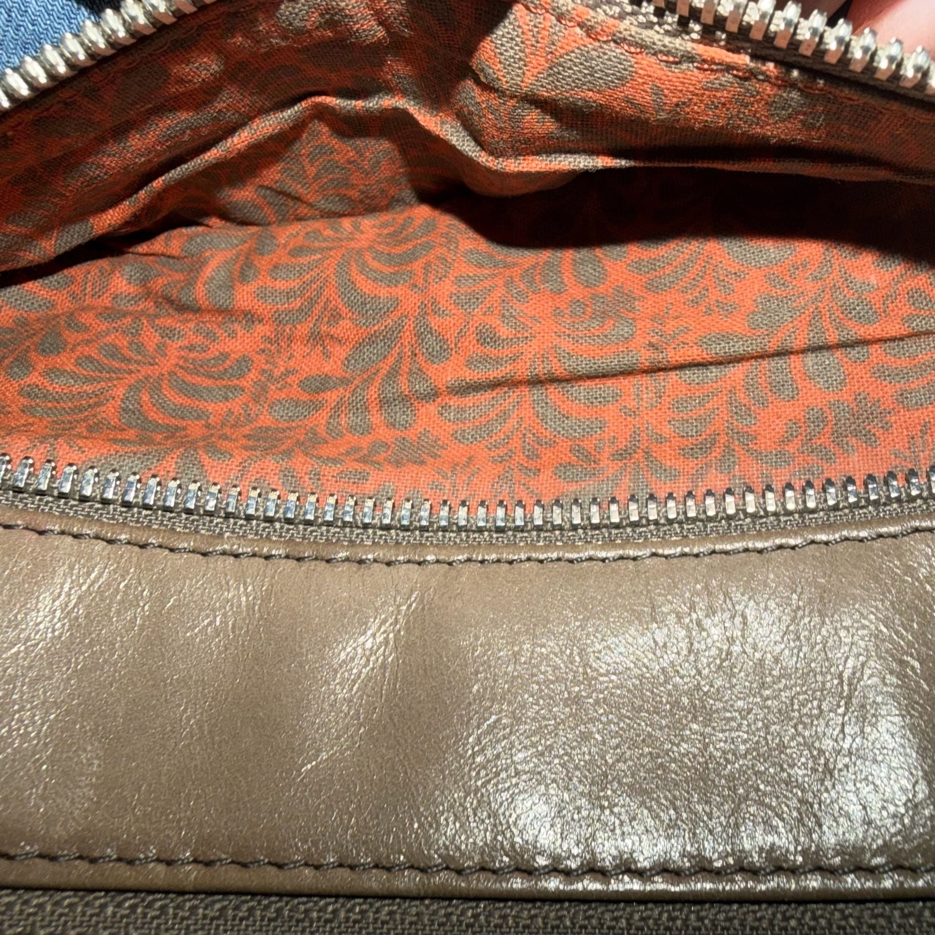 Hobo TaupeLeather Crossbody Bag Purse 5